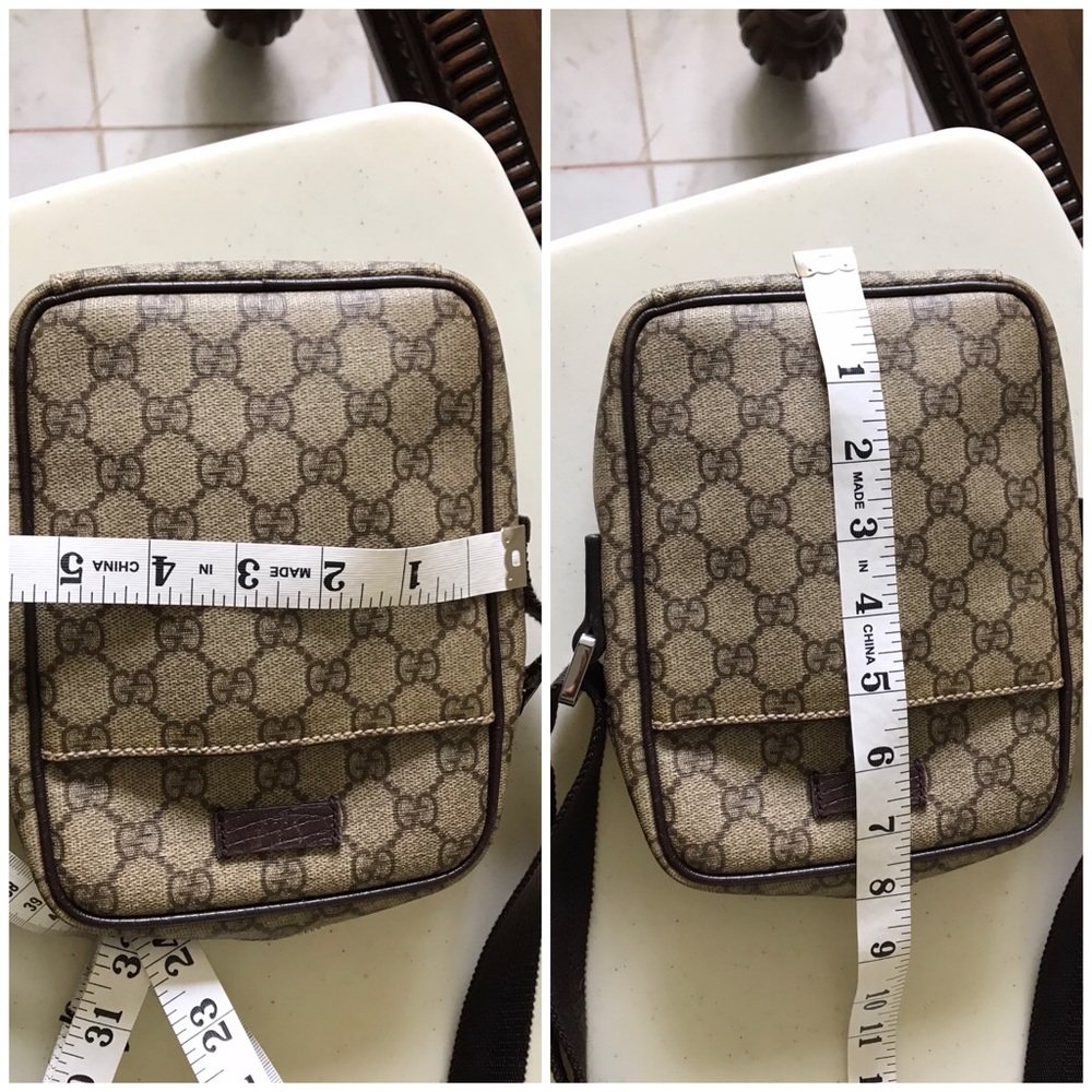 Gucci Beige Brown Monogram Messenger Bag - Picture 11 of 16